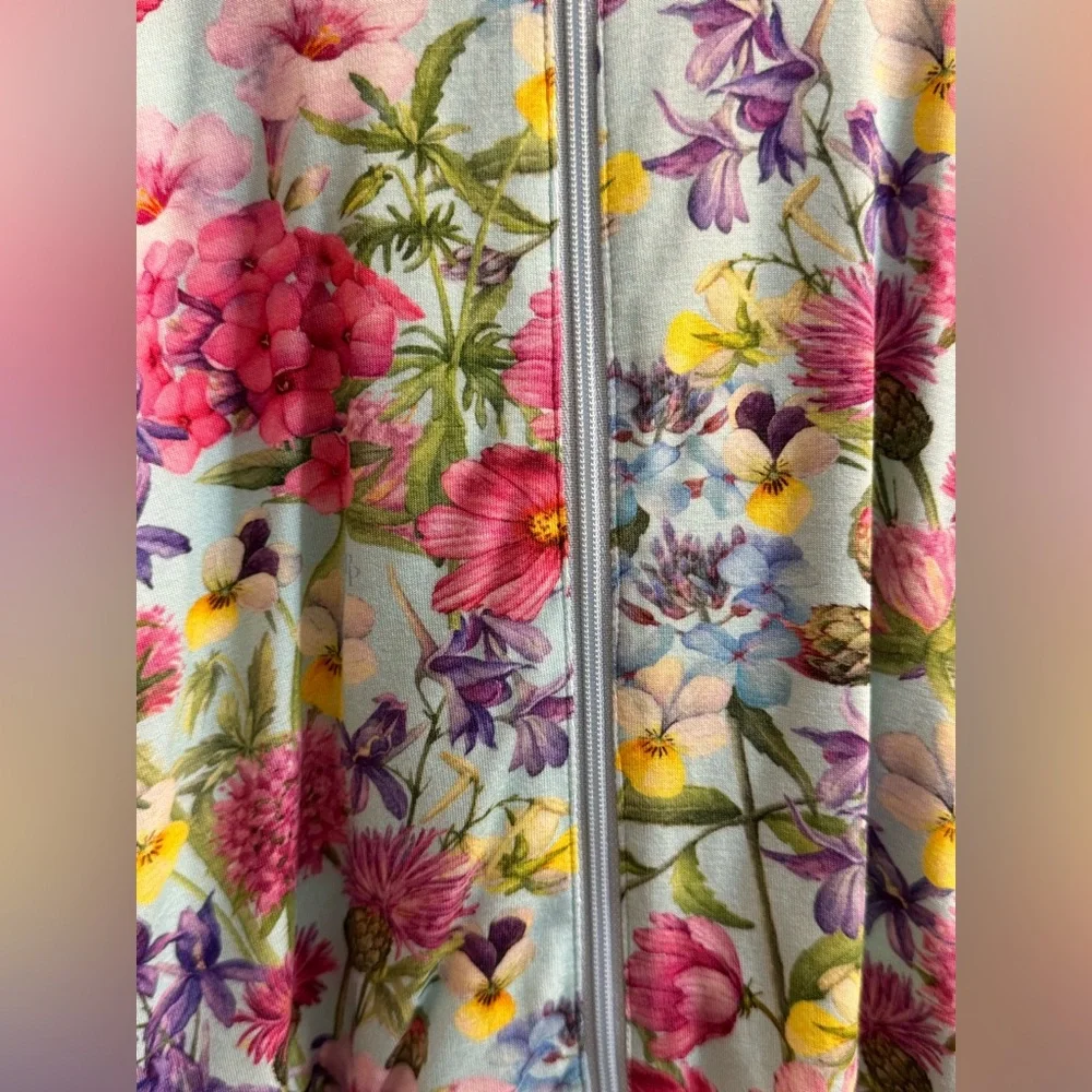 NWT Size 3T Posh Peanut Bamboo L/S Reversible Hooded Jacket - Hadley Floral - Picture 5 of 10